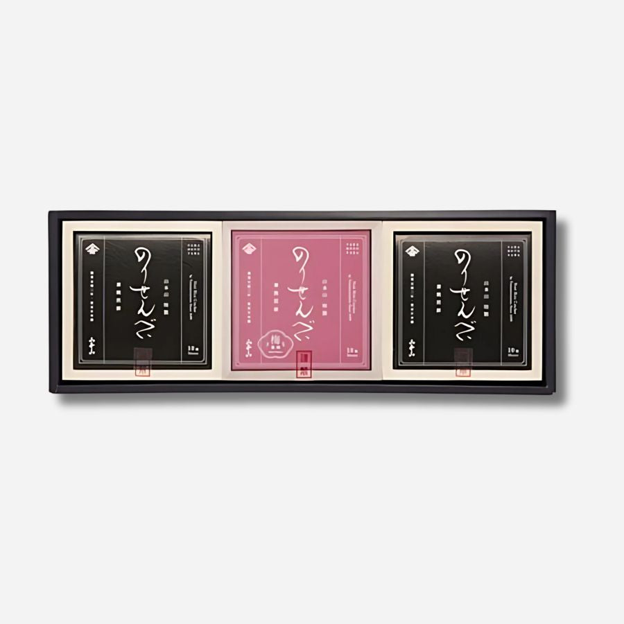 山本山 のりせんべいとのりせんべい梅風味の詰合せ3個セット|お歳暮 冬