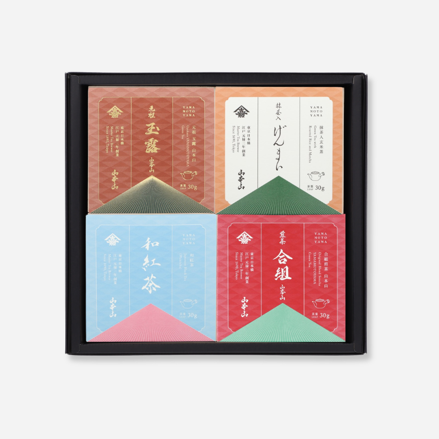 のりせんべいと箱入り茶の詰合せ