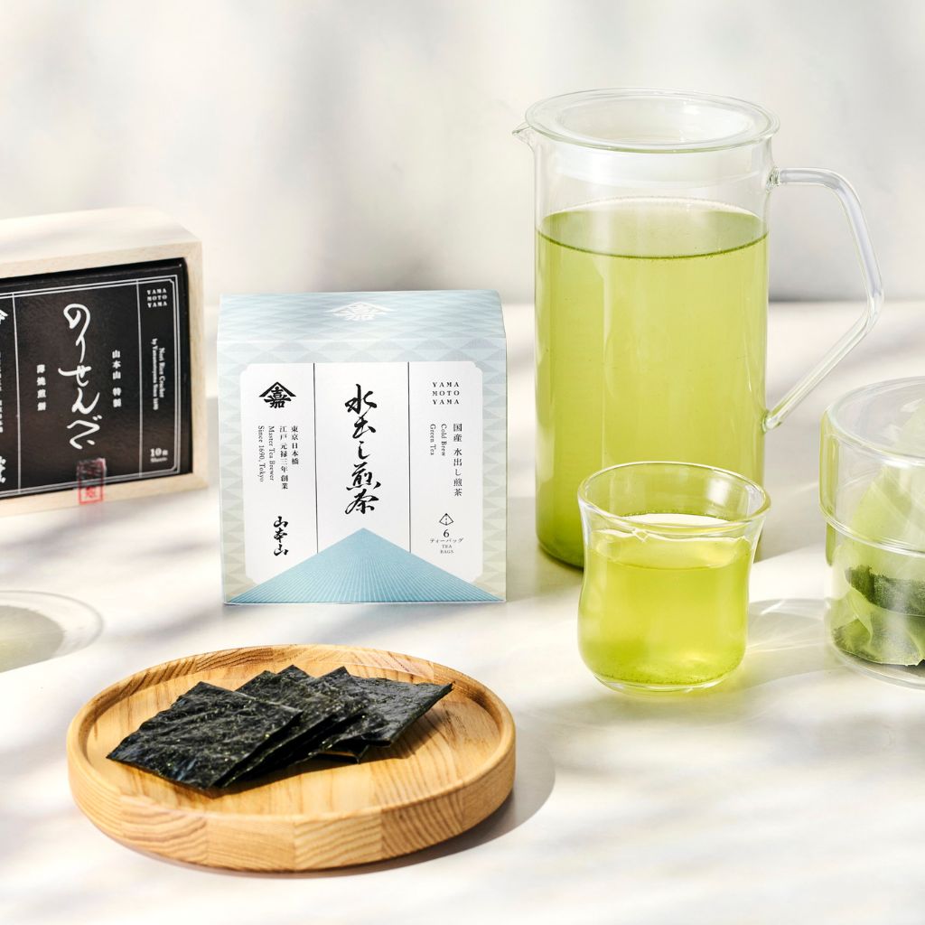 のりせんべいと水出し煎茶