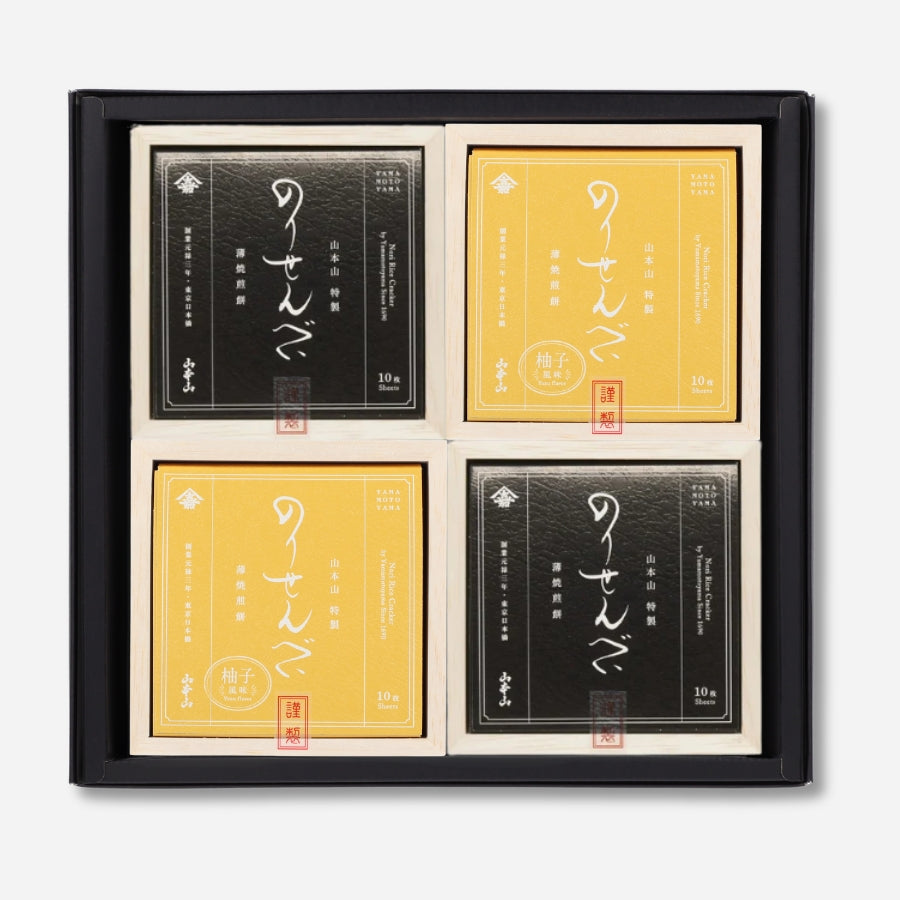 のりせんべいとフレーバーのりせんべい4個セット（¥6,480）