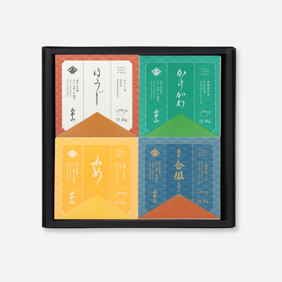 のりせんべいと箱入り茶の詰合せ