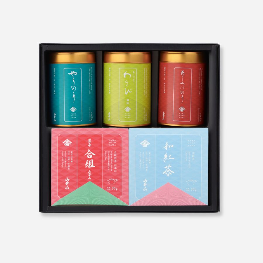 箱入り茶とバラエティー海苔詰合せの詰合せ
